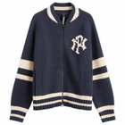 No Problemo Men's NYP Varsity Zip Knit in Navy