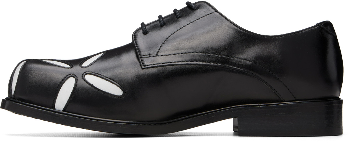 Stefan Cooke Black Slashed Square Toe Derbys