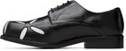 Stefan Cooke Black Slashed Square Toe Derbys