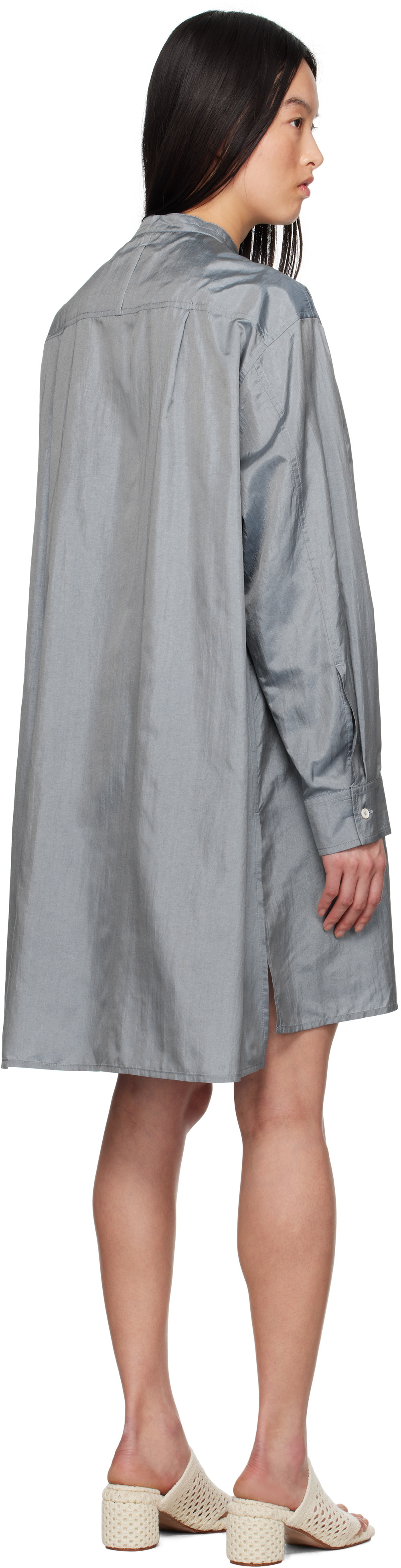 Jil Sander Blue Band Collar Minidress