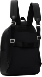 Lacoste Black Chantaco Piqué Leather Backpack
