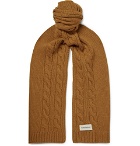Oliver Spencer - Arbury Cable-Knit Wool Scarf - Brown