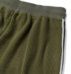 John Elliott - Contrast-Trimmed Cotton-Blend Corduroy Shorts - Men - Green