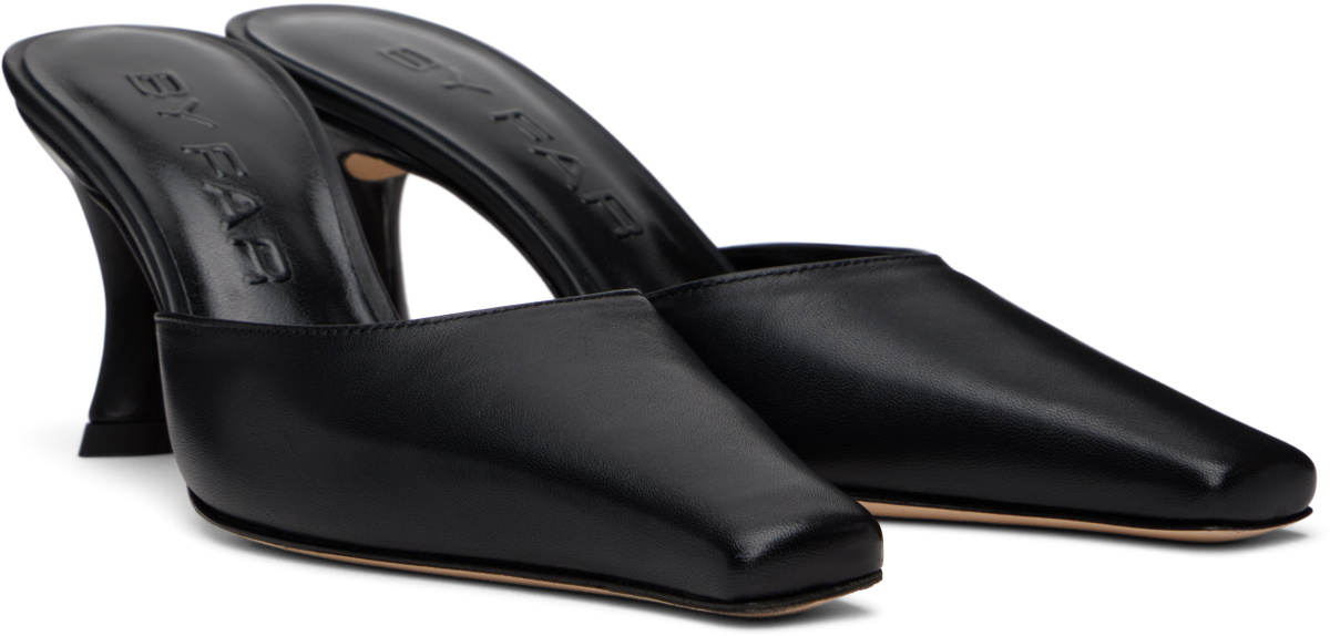 BY FAR Black Selene Mules