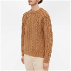 Sunflower Men's Cable Crew Knit in Light Brown