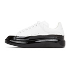 Alexander McQueen White and Black Dipped Oversized Sneakers