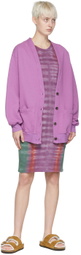 Raquel Allegra Purple Cotton Cardigan