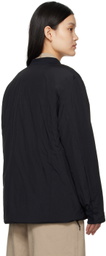 NANGA Black No Collar Down Cardigan