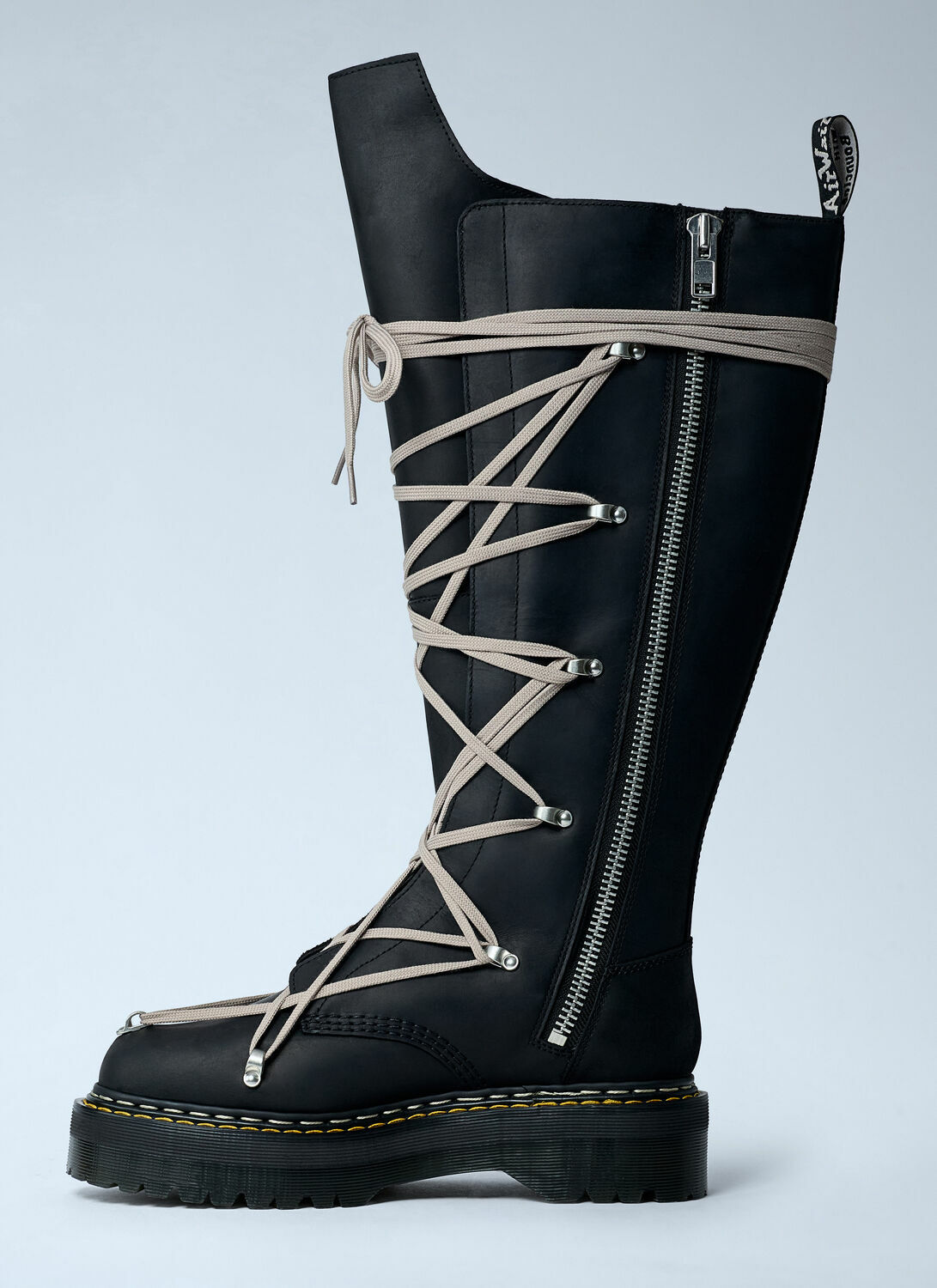 Rick Owens x Dr. Martens 1B60 Quad Sole Pentalace Boots