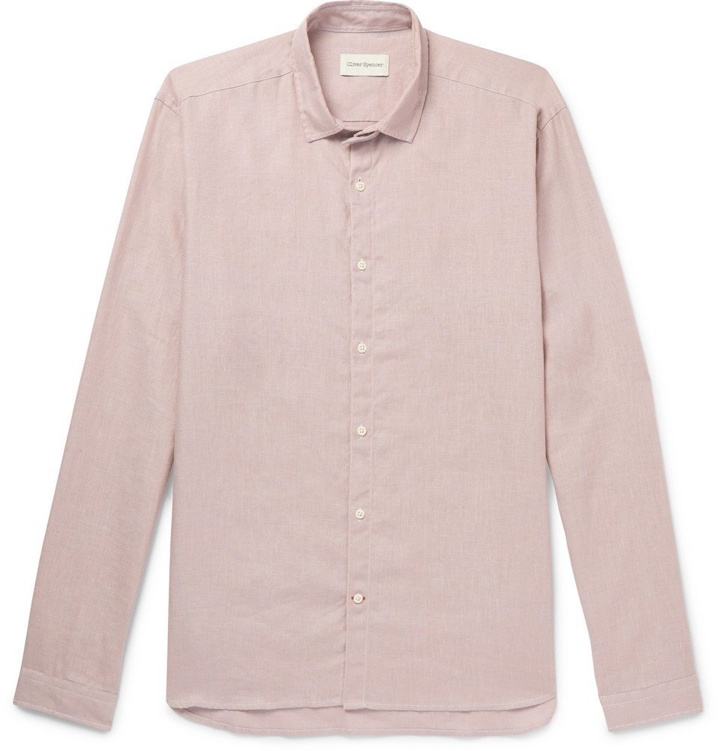 Photo: Oliver Spencer - Clerkenwell Linen Shirt - Men - Pink