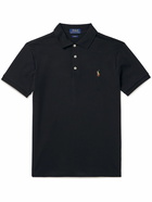 Polo Ralph Lauren - Slim-Fit Logo-Embroidered Pima Cotton Polo Shirt - Black