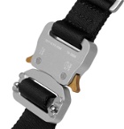 1017 ALYX 9SM - 2.5cm Rollercoaster Leather-Trimmed Webbing Belt - Black