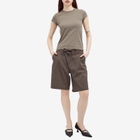 Ottolinger Women's Stripe Tailored Shorts in Brown