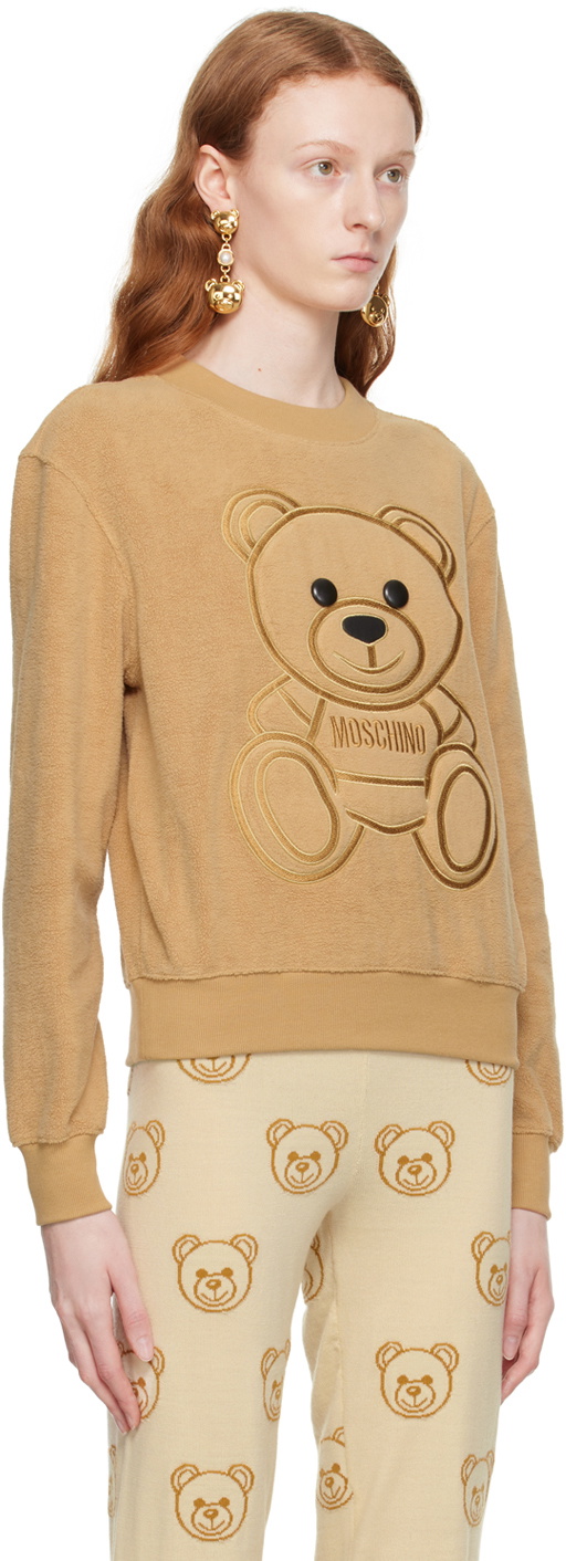 Moschino Beige Teddy Bear Sweatshirt