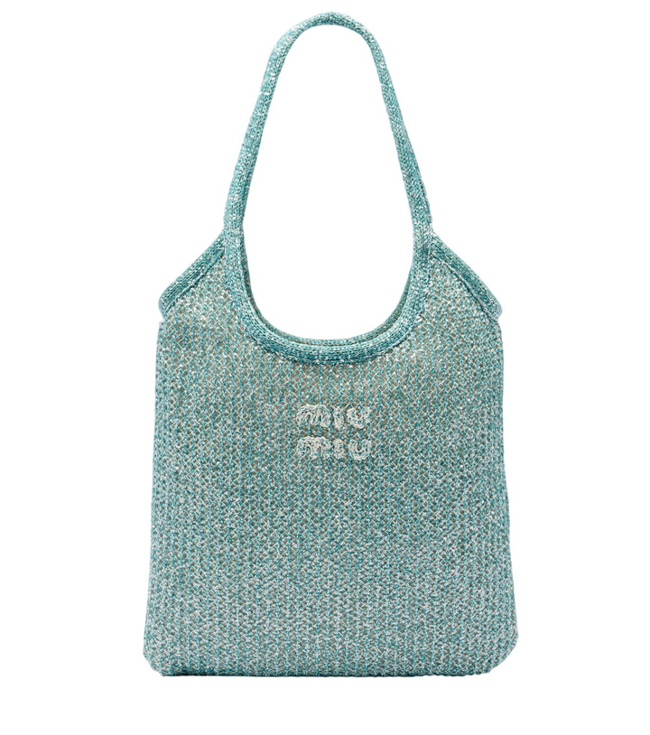 Photo: Miu Miu Ivy sequined mesh tote bag