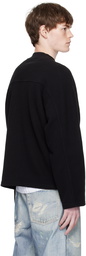 Represent Black Waffle Long Sleeve T-shirt