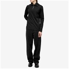 Jil Sander Men's Plus Long Sleeve Zip Collar T-Shirt in Black