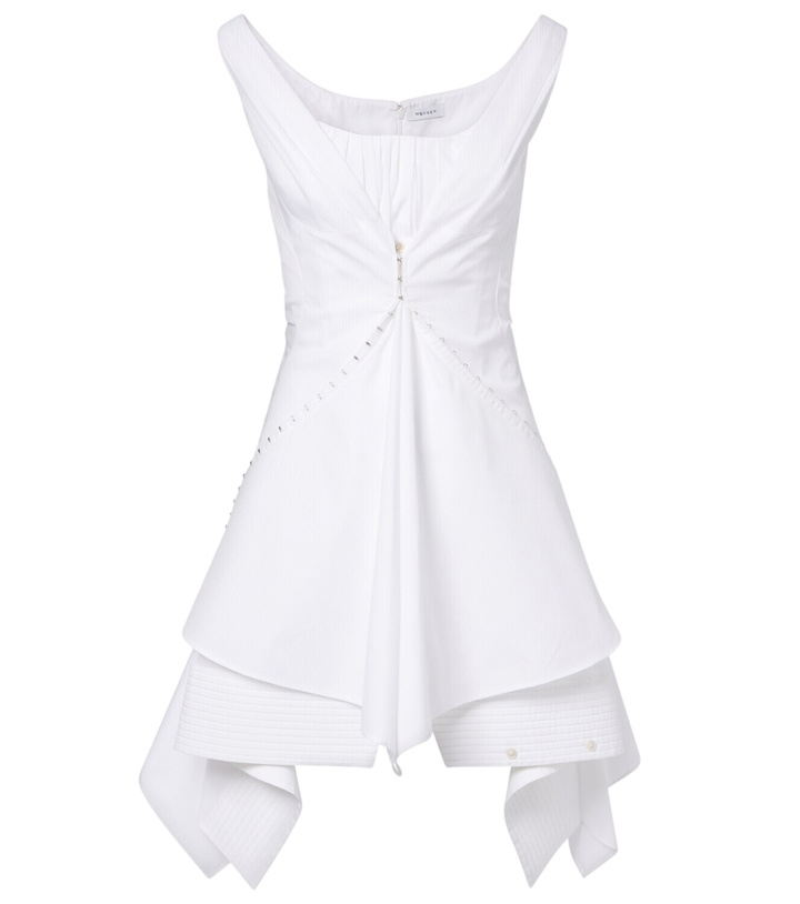 Photo: McQueen Ruffled cotton minidress