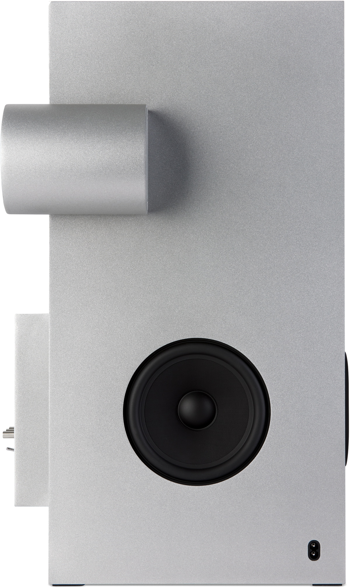 Transparent Silver Brutalist Speaker