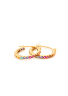Crystal Haze Mini Serena 18kt Gold-plated Hoop Earrings - Multicoloured - One Size