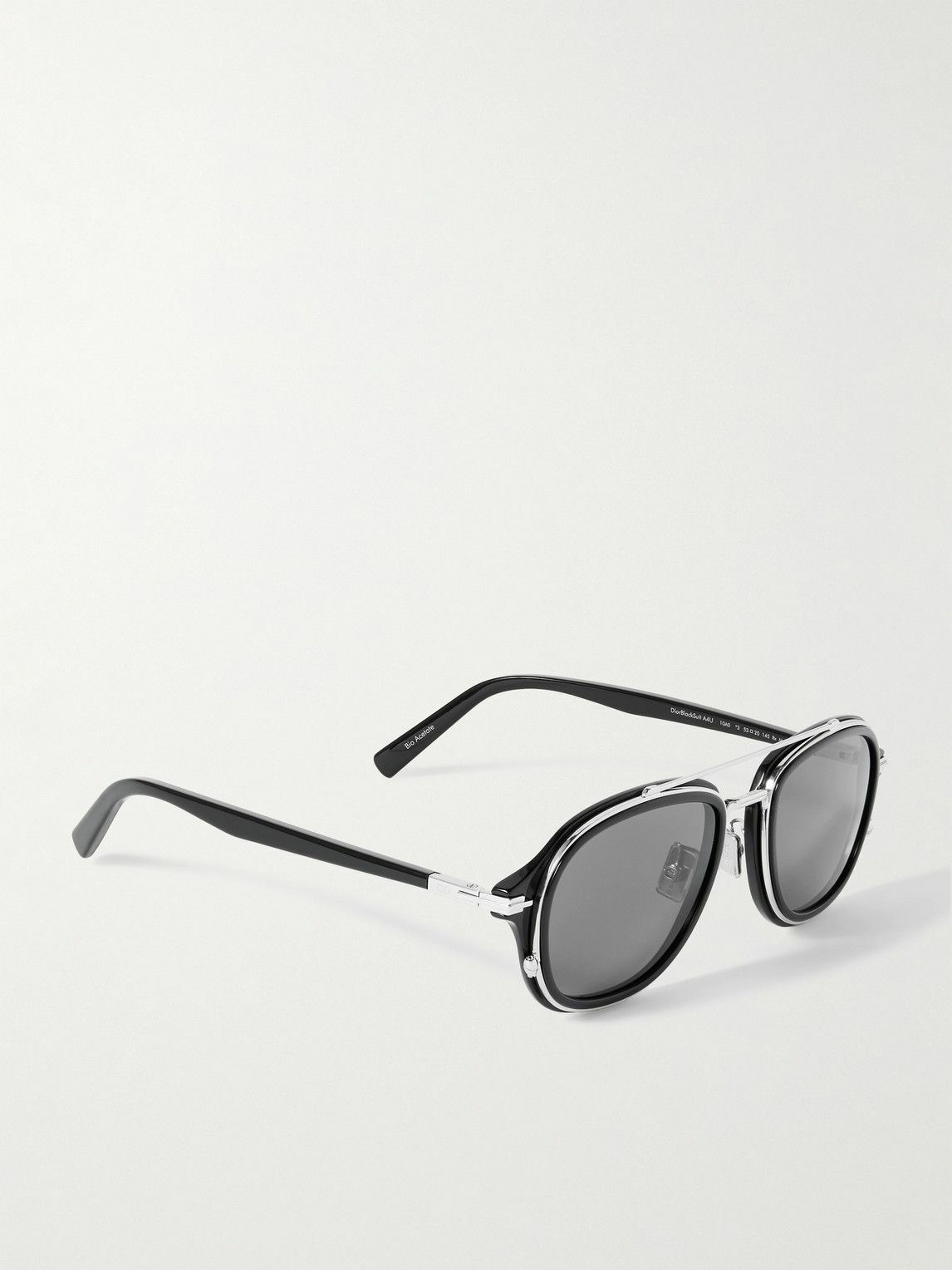 Dior Eyewear - DiorBlacksuit A4U Aviator-Style Acetate and Silver-Tone Sunglasses