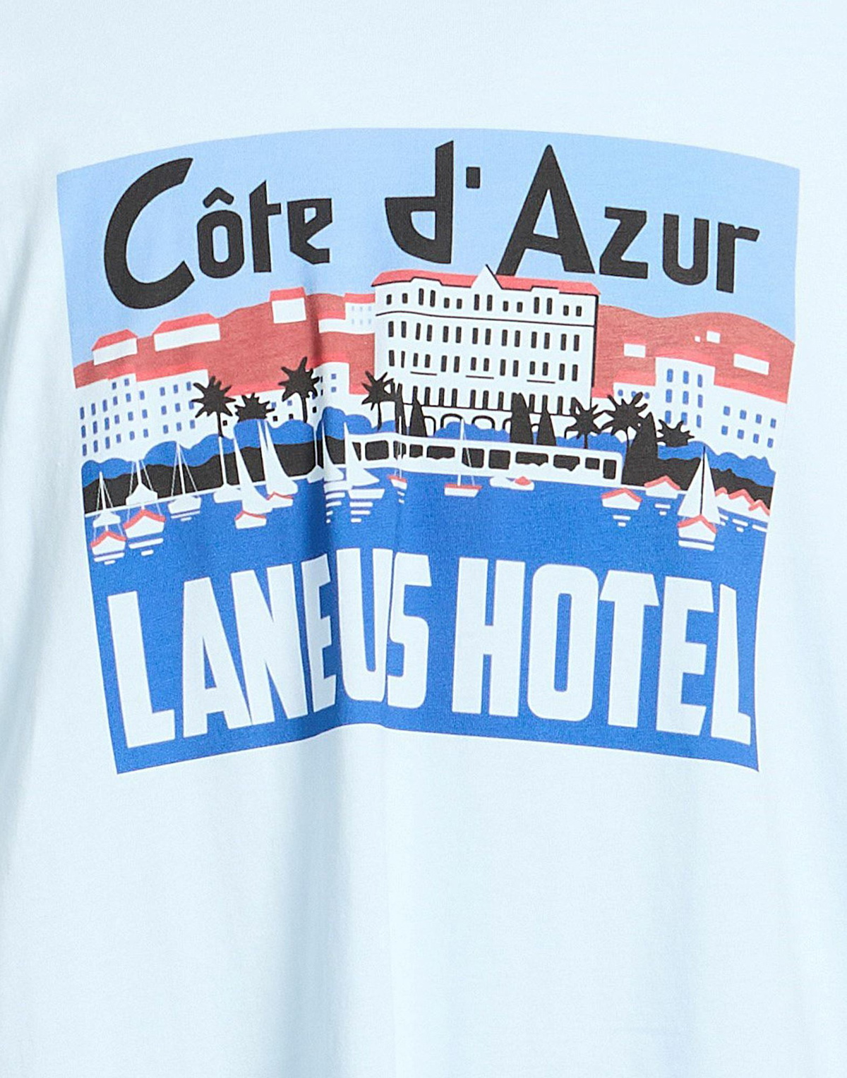 Laneus Mens T-shirt Sky in Blue