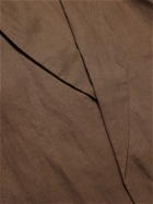 Échapper - Belted Linen-Canvas Robe - Brown