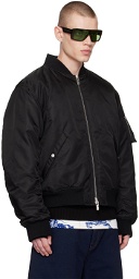 Burberry Black Insulated Bomber Jacket