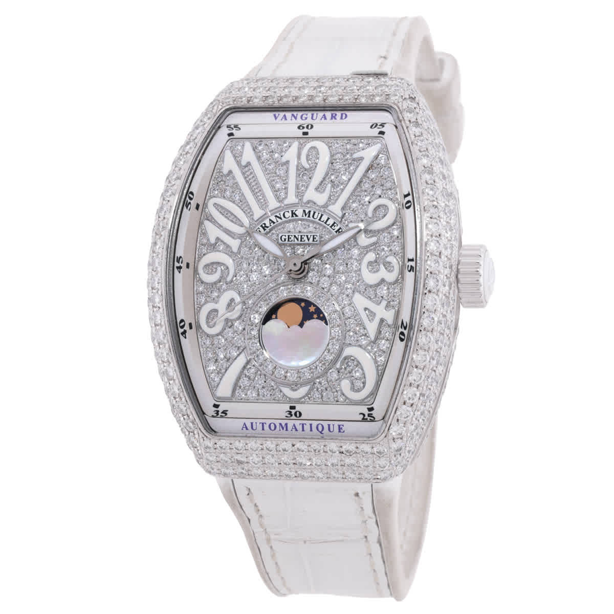 Franck Muller Vanguard Automatic Moon Phase Unisex Watch V 32 SC AT FO L D CD AC BC