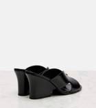 Loro Piana Vera 80 leather wedge mules