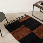 ferm LIVING Small Mara Knotted Rug in Black/Chocolate