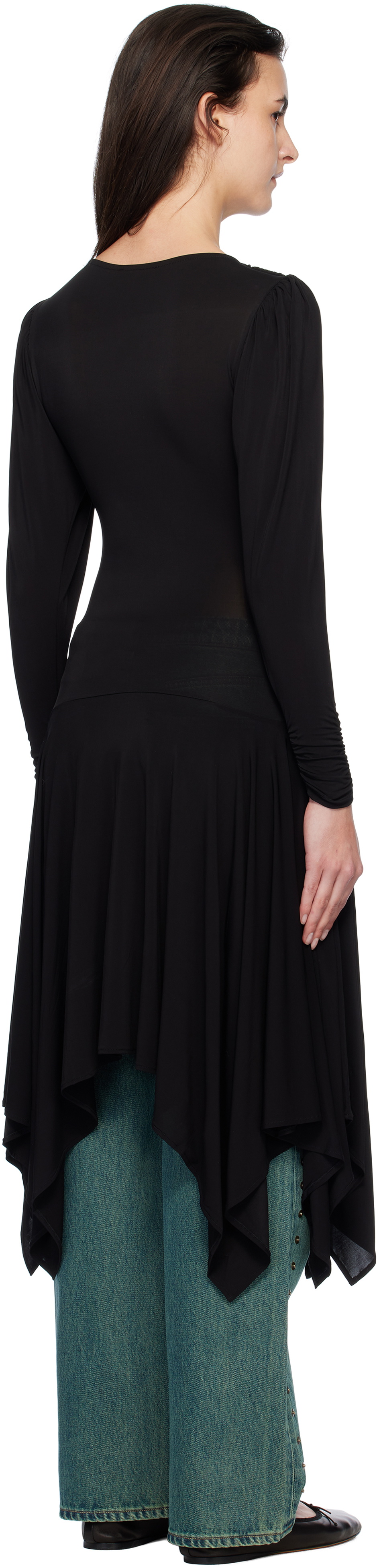 Paloma Wool Black Melinda Midi Dress