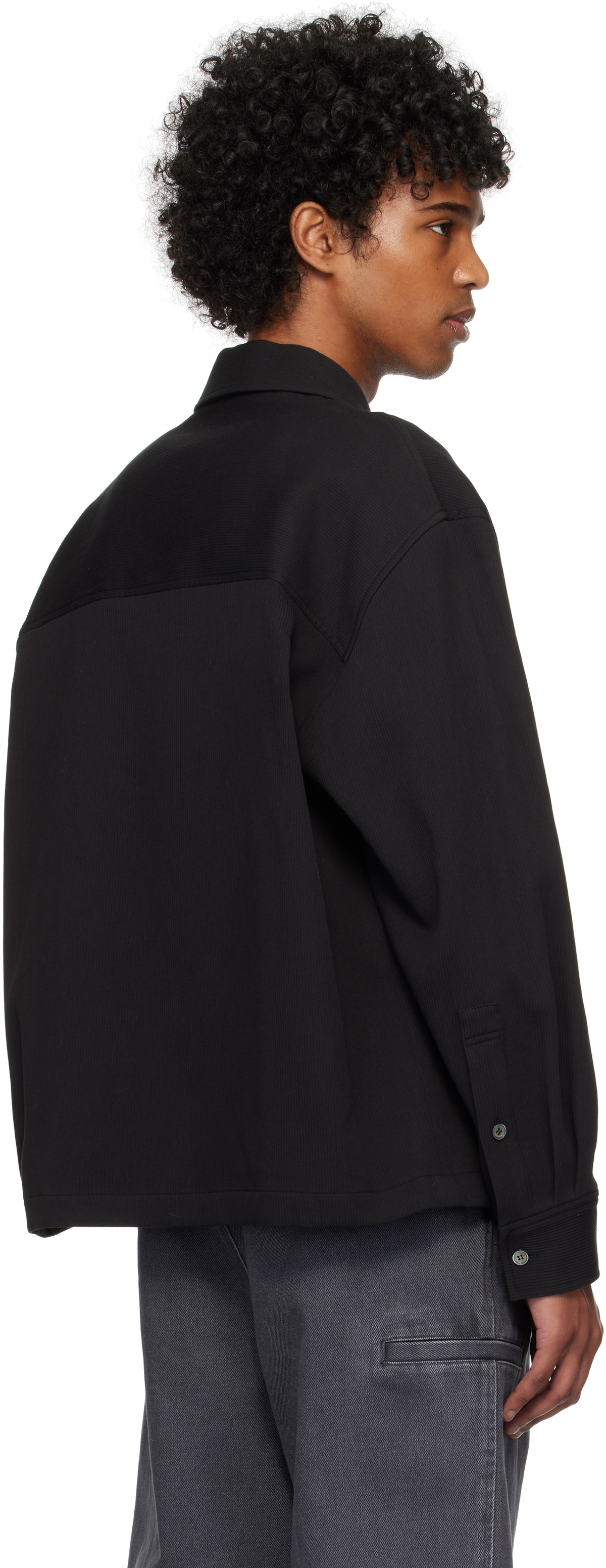 LE17SEPTEMBRE Black Zip & Button Front Jacket LE17SEPTEMBRE