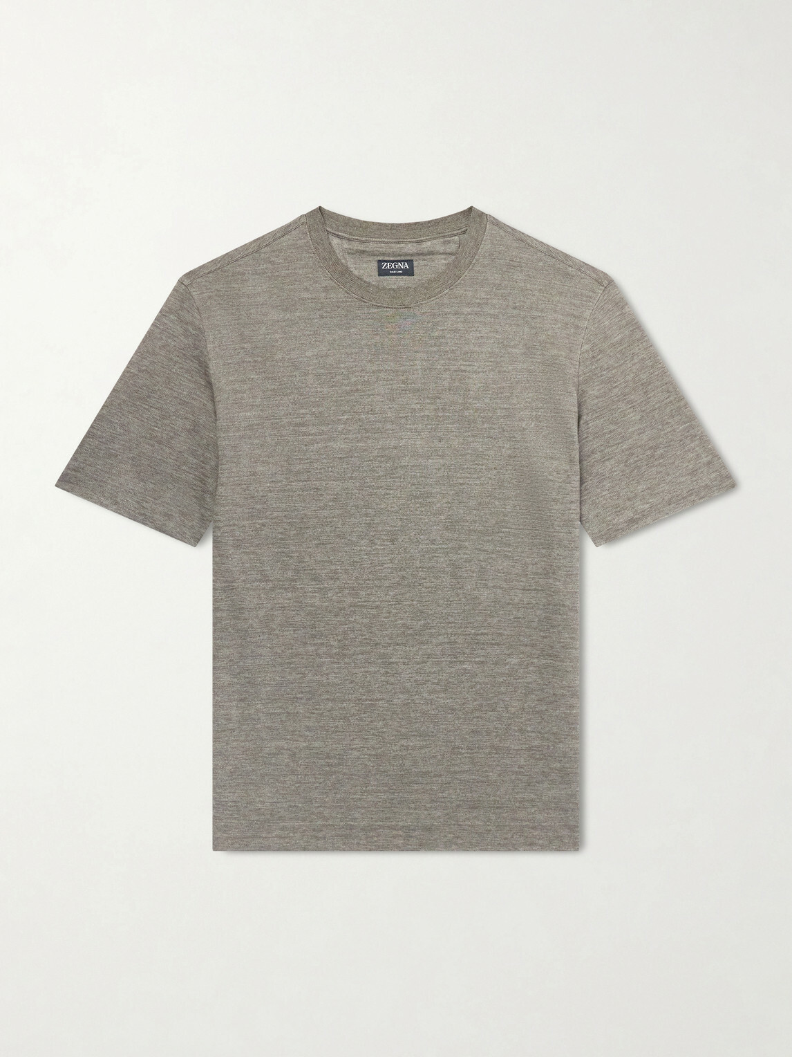 Zegna - Oasi Knitted Linen T-Shirt - Brown