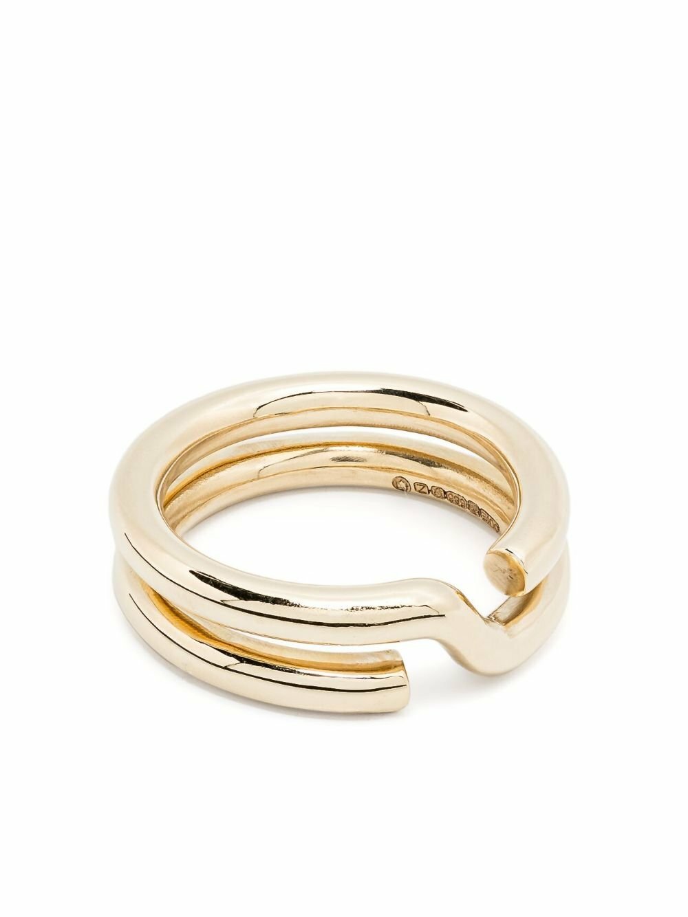 OUIE 14K Yellow Gold Keyring Ring