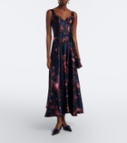 Erdem Belted floral bustier dress