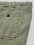 Hartford - Troy Slim-Fit Linen-Chambray Drawstring Trousers - Green