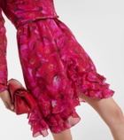 Giambattista Valli Rose Mania silk georgette minidress