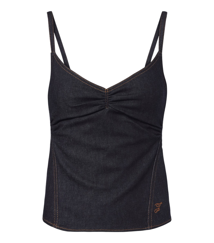 Photo: Jacquemus Pina de-Nîmes gathered denim top