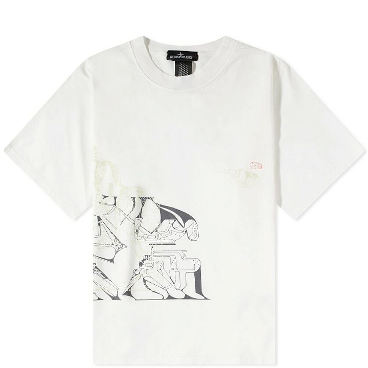Photo: Stone Island Shadow Project Men's Printed T-Shirt in Natural