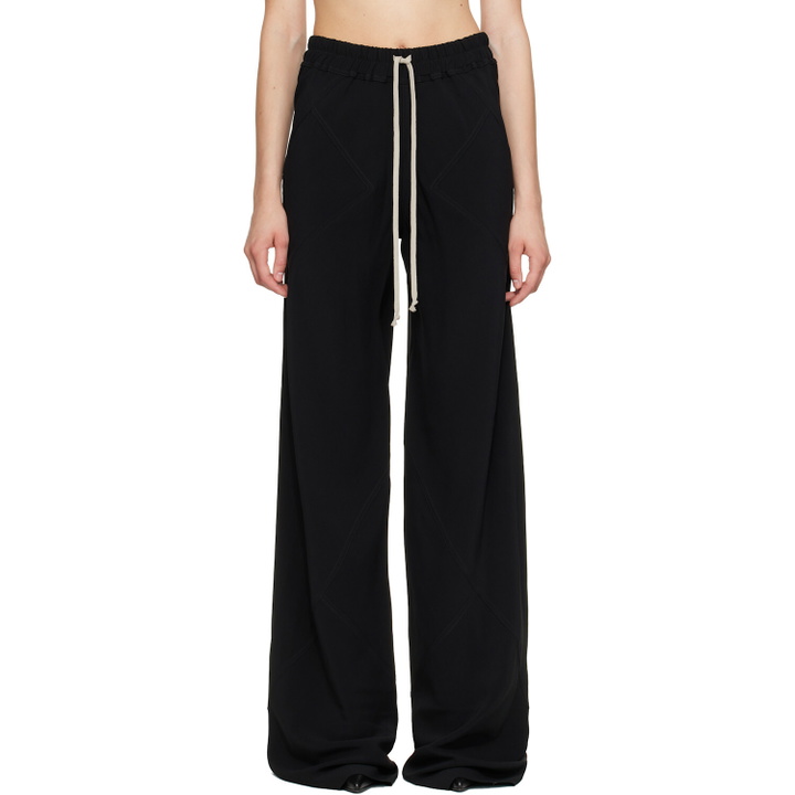 Photo: Rick Owens Black Tower Drawstring Bias Trousers