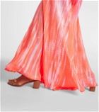 Anna Kosturova Printed silk wrap dress