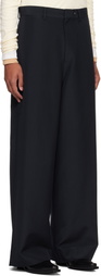 Karmuel Young Black Vacuum Wide Leg Trousers