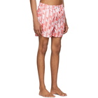 Onia Orange and White Charles Swim Shorts