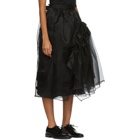 Chika Kisada Black Silk Tulle Gathered Skirt