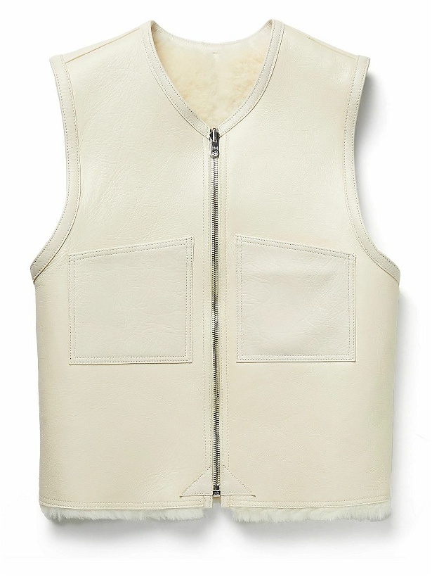 Photo: Our Legacy - Reversible Shearling and Leather Vest - Neutrals