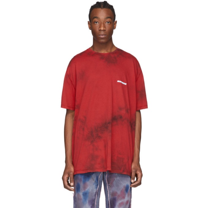 Photo: Off-White Red and Black Tie-Dye T-Shirt
