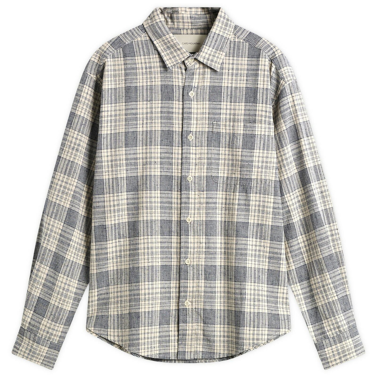 Café Mountain Men's Heritage Shirt in Ecru Slub Check