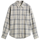 Café Mountain Men's Heritage Shirt in Ecru Slub Check