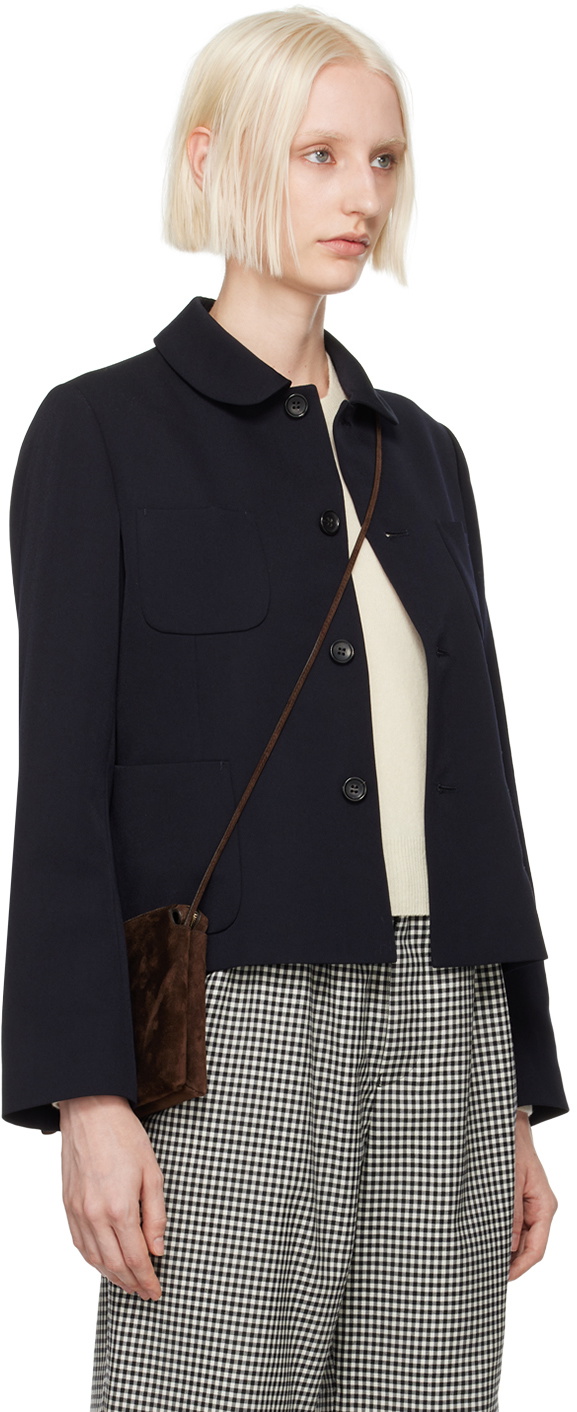 Comme des Garçons Girl Navy Peter Pan Collar Jacket